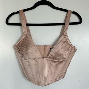 Zara Corset Crop Top in Nude